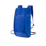 Sac à dos entièrement pliable en RPET de plusieurs couleurs couleur bleu première vue