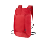 Sac à dos entièrement pliable en RPET de plusieurs couleurs couleur rouge première vue