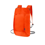 Sac à dos entièrement pliable en RPET de plusieurs couleurs couleur orange première vue