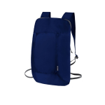 Sac à dos entièrement pliable en RPET de plusieurs couleurs couleur bleu marine première vue