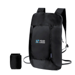 Sac à dos entièrement pliable en RPET de plusieurs couleurs vue principale