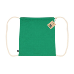 Sac à dos à cordon en coton certifié Fairtrade 140 g/m²  troisième vue
