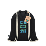 Sac à dos à cordon en coton certifié Fairtrade 140 g/m² vue principale