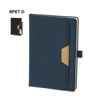Carnet avec poche extérieure et détail marron en PU A5 pages lignées