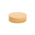 Set de 4 sous-verres en bambou dans un sac en coton avec fermeture  troisième vue