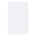 Porte-cartes adhésif pour smartphone en matériau élastique couleur blanc première vue