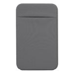 Porte-cartes adhésif pour smartphone en matériau élastique couleur gris première vue