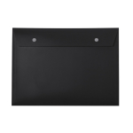 Porte-documents en plastique avec 2 fermetures à boutons couleur noir première vue