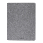 Porte-bloc en polyester RPET avec pince et porte-stylo A4  troisième vue