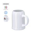 Chope en céramique blanche pour sublimation, idéale pour bière 500 ml