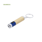 Porte-clés lampe torche en bambou avec détail coloré sur la pointe
