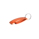Porte-clés décapsuleur classique aluminium recyclé GRS pour bouteilles couleur orange première vue
