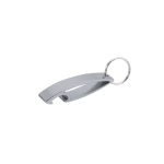 Porte-clés décapsuleur classique aluminium recyclé GRS pour bouteilles couleur argenté première vue
