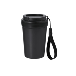 Verre avec finition givrée et couvercle hermétique avec doseur 400 ml couleur noir première vue