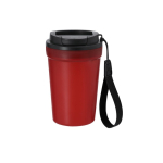 Verre avec finition givrée et couvercle hermétique avec doseur 400 ml couleur rouge première vue