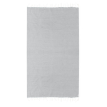 Fin paréo en coton recyclé et RPET avec franges blanches 180 g/m² couleur gris première vue