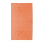 Fin paréo en coton recyclé et RPET avec franges blanches 180 g/m² couleur orange première vue