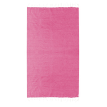 Fin paréo en coton recyclé et RPET avec franges blanches 180 g/m² couleur fuchsia première vue