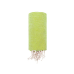 Fin paréo en coton recyclé et RPET avec franges blanches 180 g/m² couleur vert clair quatrième vue