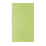 Fin paréo en coton recyclé et RPET avec franges blanches 180 g/m² couleur vert clair première vue