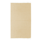 Fin paréo en coton recyclé et RPET avec franges blanches 180 g/m² couleur naturel première vue