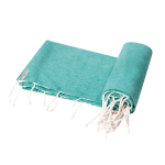 Fin paréo en coton recyclé et RPET avec franges blanches 180 g/m² deuxième vue