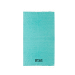Fin paréo en coton recyclé et RPET avec franges blanches 180 g/m² vue principale