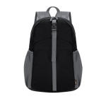 Sac à dos en polyester RPET pliable en format compact couleur noir première vue