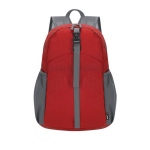 Sac à dos en polyester RPET pliable en format compact couleur rouge première vue