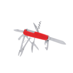 Couteau suisse rouge en acier inoxydable avec 10 fonctions deuxième vue