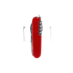 Couteau suisse rouge en acier inoxydable avec 10 fonctions  troisième vue
