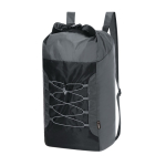 Sac à dos pliable en polyester RPET avec cordons élastiques à l'avant deuxième vue