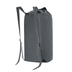 Sac à dos pliable en polyester RPET avec cordons élastiques à l'avant  troisième vue