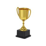 Trophée classique doré avec 2 poignées latérales et base noire