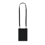 Sac bandoulière en PU avec un seul compartiment et fermeture velcro couleur noir première vue