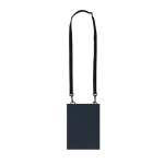 Sac bandoulière en PU avec un seul compartiment et fermeture velcro couleur bleu marine première vue