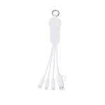 Câble de charge 5 en 1 incluant un chargeur pour smartwatch couleur blanc première vue