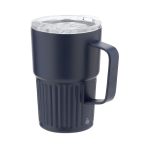 Mug thermique en acier inoxydable recyclé avec design en relief 400 ml deuxième vue