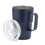 Mug thermique en acier inoxydable recyclé avec design en relief 400 ml  troisième vue