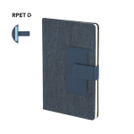 Carnet en RPET avec poche pour cartes A5, pages lignées