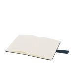 Carnet en RPET avec poche pour cartes A5, pages lignées quatrième vue