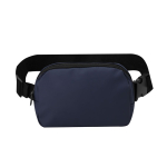 Banane en PU avec un compartiment principal et sangle ajustable couleur bleu marine première vue