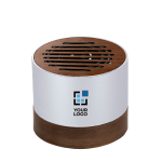 Enceinte en aluminium recyclé GRS et bois de noyer 3W vue principale