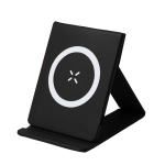 Chargeur sans fil magnétique et support pliable pour mobile couleur noir première vue