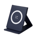Chargeur sans fil magnétique et support pliable pour mobile couleur bleu marine première vue