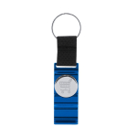Porte-clés en nylon avec jeton pour chariot et support pour mobile couleur bleu première vue