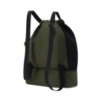 Sac à dos à cordons en PU avec poche inférieure pour chaussures couleur vert troisième vue
