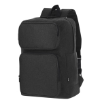 Sac à dos en polyester RPET souple pour tablette et ordinateur 15” couleur noir première vue