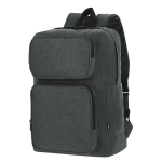 Sac à dos en polyester RPET souple pour tablette et ordinateur 15” couleur gris première vue