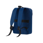 Sac à dos en polyester RPET souple pour tablette et ordinateur 15” couleur bleu marine troisième vue
